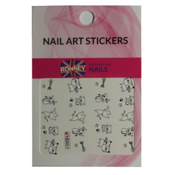 RONNEY - Naklejki wodne na paznokcie NAILART STICKERS RN 142    !